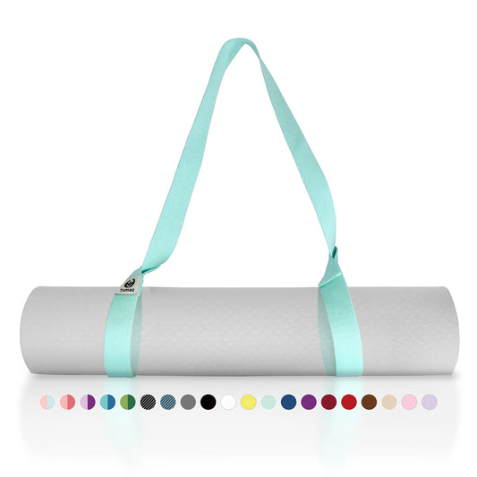 Yoga Mat Holder (Mat Not Incl.), Adjustable Yoga Mat Carrier, Turquoise