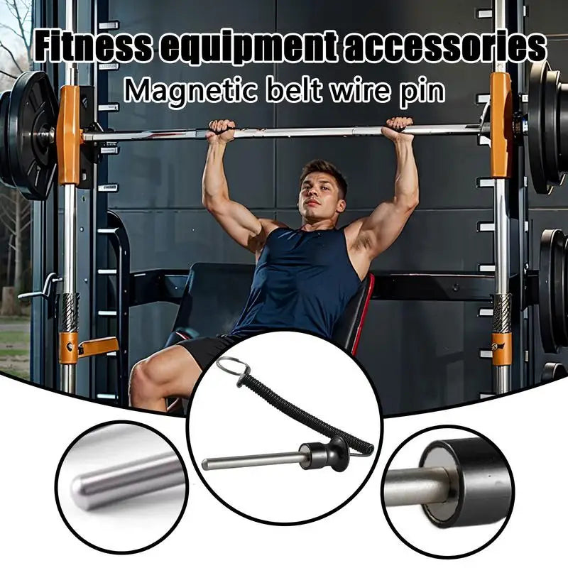 Gym Pins for Weight Stack Heavy Duty Magnetic Gym Latch Pin Locking Pull Latch Home Gym Accessories Fitness Equipment Parts