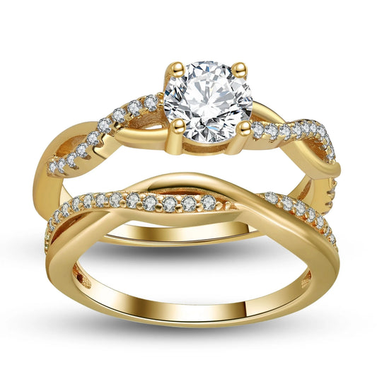 Queena Wedding Ring Set Anniversary Band Engagement Ring for Women Sterling Sterling Cz