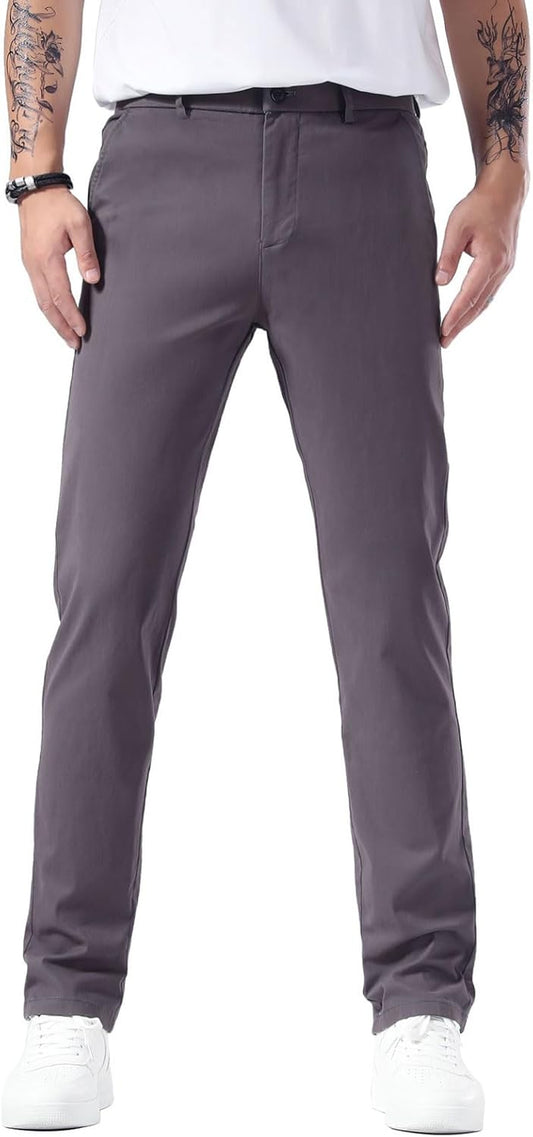 Men’S Slim Fit Khaki Pants Men’S Tapered Chino Pants