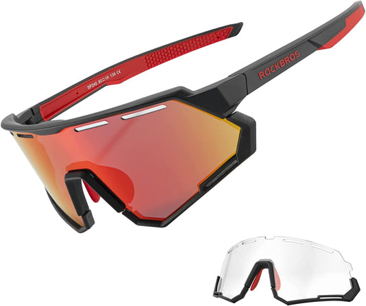 ROCKBROS Bike Glasses for Men Cycling with Interchangeabl