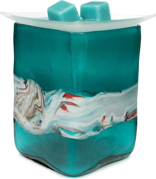 Wax Melt Warmer - Art Glass Collection Allure - Melter for Scented Wax, Fragrance Cubes and Tarts