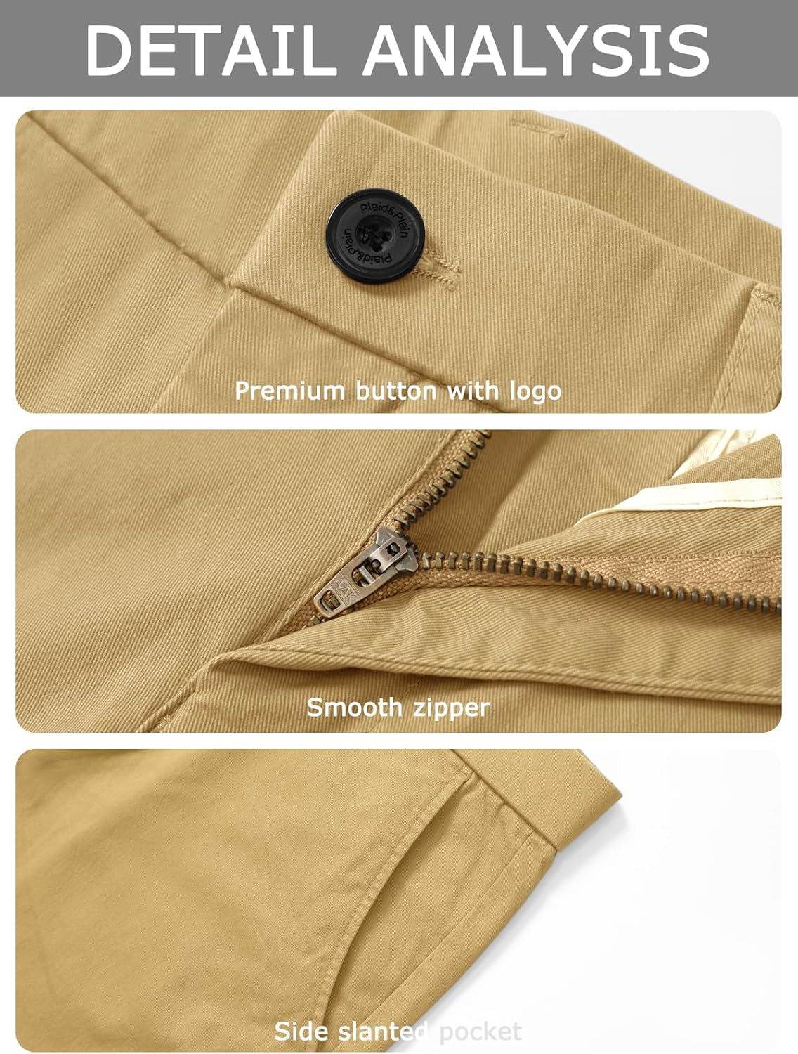 Men’S Slim Fit Khaki Pants Men’S Tapered Chino Pants