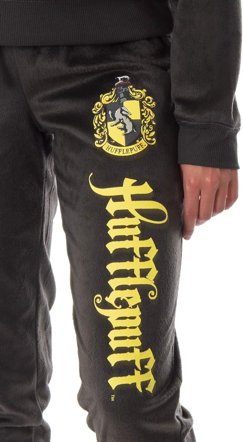 Harry Potter Juniors' Hogwart Castle House Crest Fleece Jogger Pajama Set - All 4 Houses Available