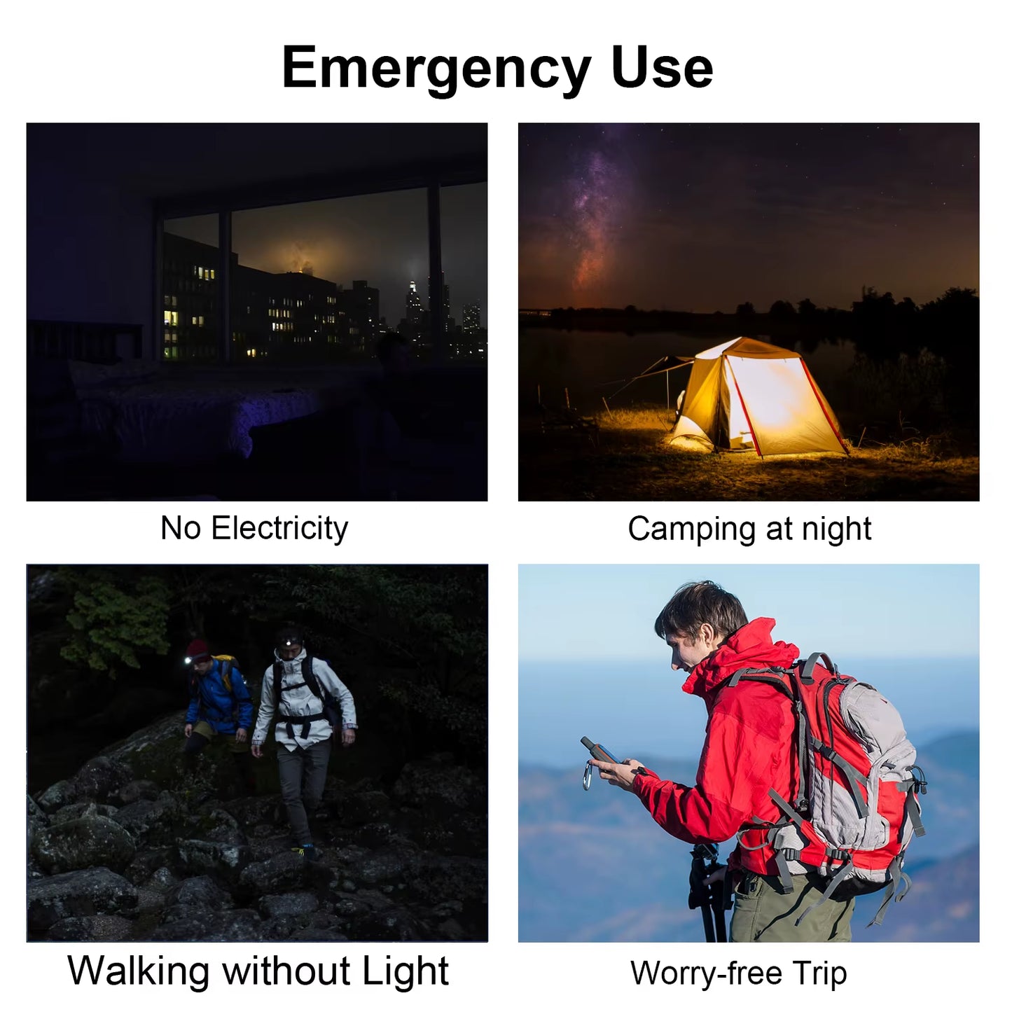 Solar Power Bank 38800Mah with Built-In Cable, Lightweight and Large Capacity Universal Mobile Power Supply for Mobile Phones