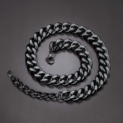 Black Chain 12Mm 14 Inch Choker for Women Black Chain Necklace Large Chain Choker