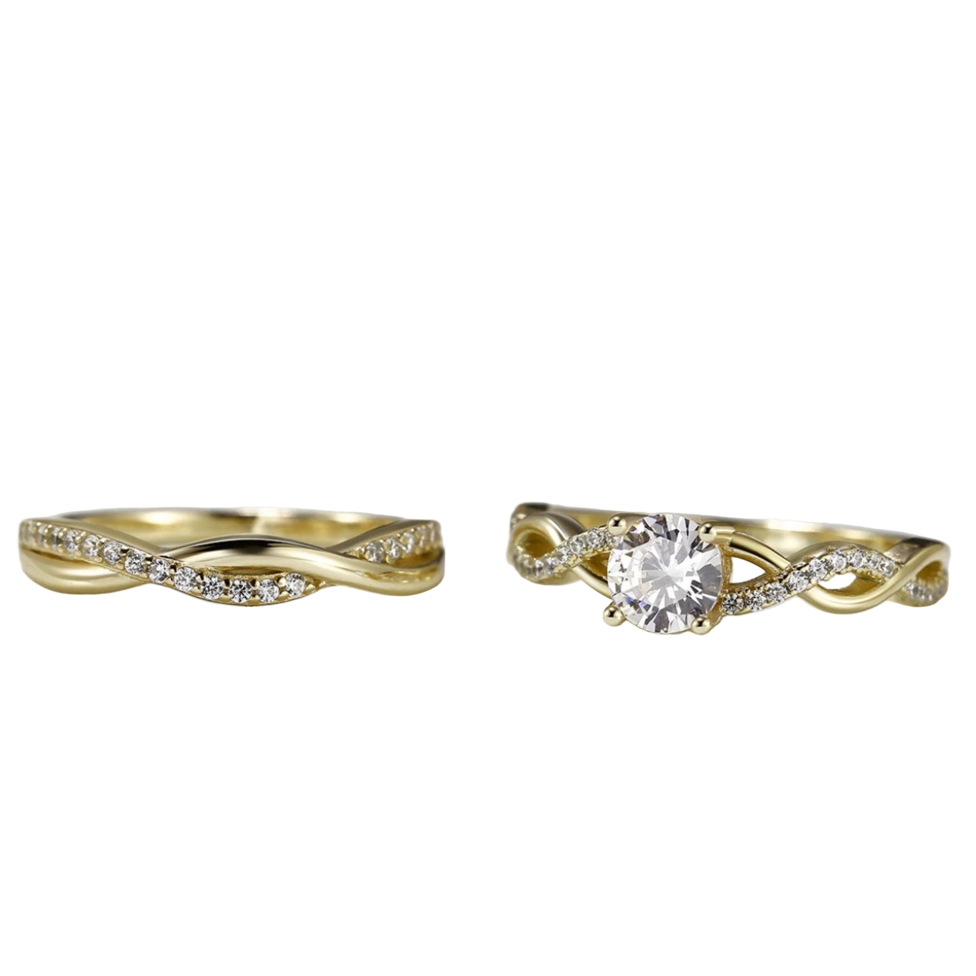 Queena Wedding Ring Set Anniversary Band Engagement Ring for Women Sterling Sterling Cz