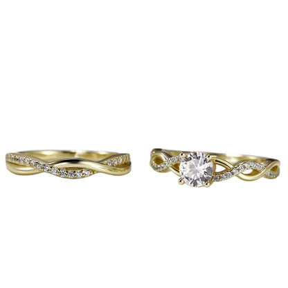 Queena Wedding Ring Set Anniversary Band Engagement Ring for Women Sterling Sterling Cz