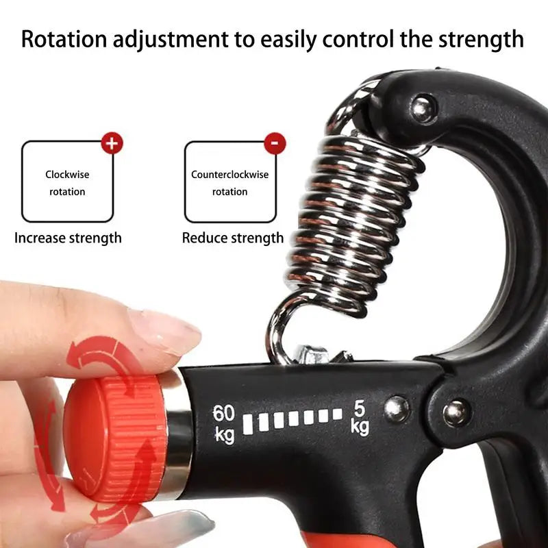 Hand Gripper Strengthener Adjustable Resistance Forearm Exerciser Grip Strength Trainer Gym Fitness Training Wrist Gripper ﻿