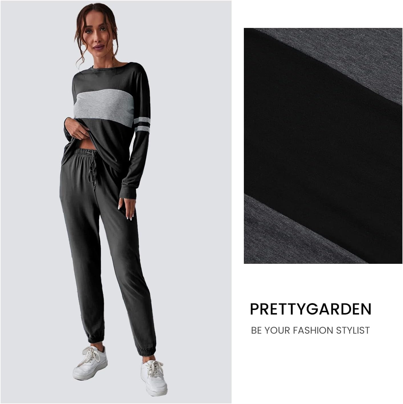 Womens 2 Piece Sets 2025 Long Sleeve Tops High Waisted Sweatpants Lounge Set Fall Fashion Travel Outfits