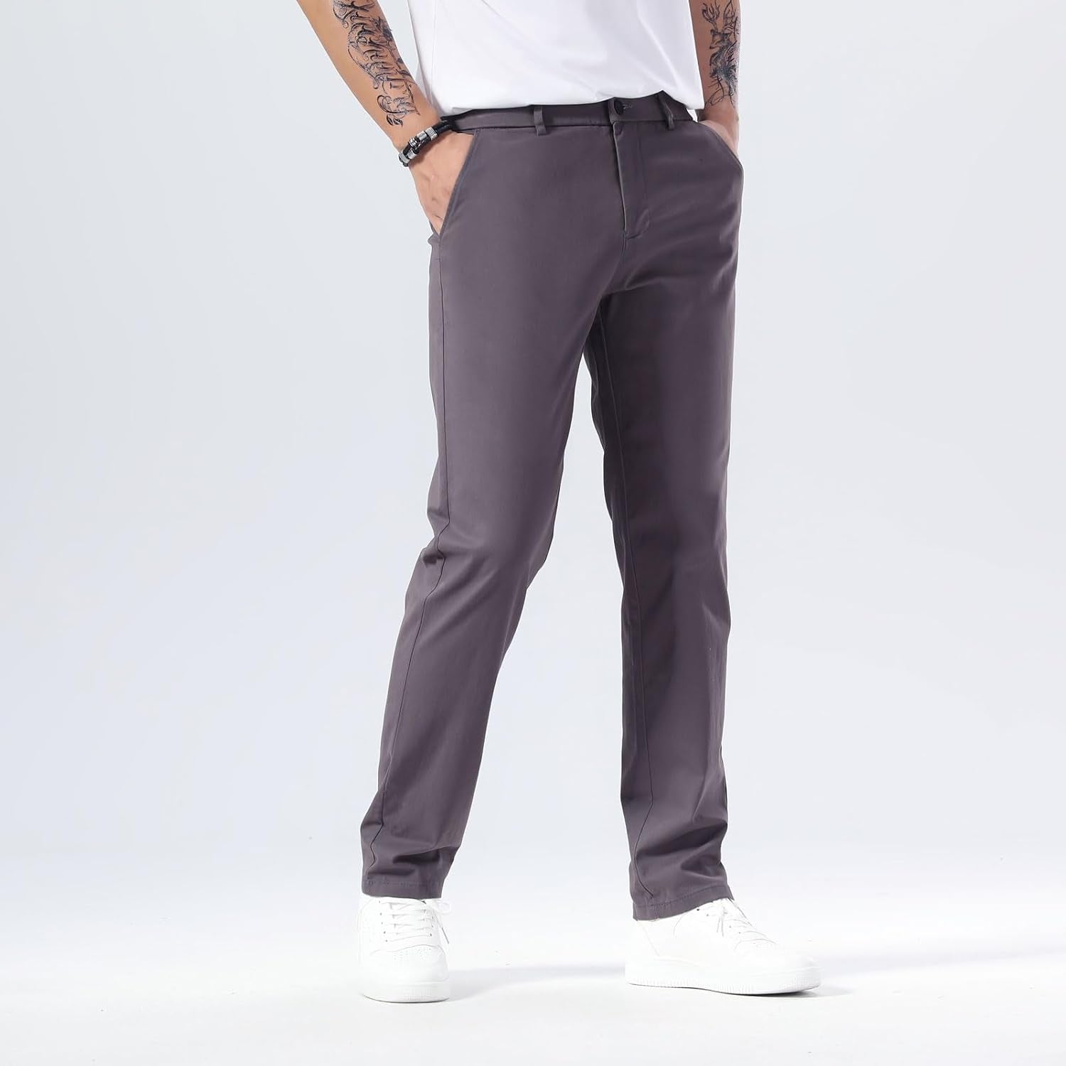 Men’S Slim Fit Khaki Pants Men’S Tapered Chino Pants