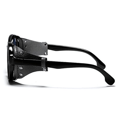 Finnegan Steampunk Retro Sunglasses (Black Grey) Black Grey