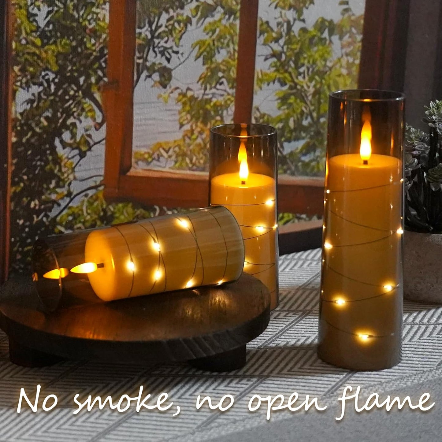 Flameless LED Candles with Timer 9 Pc Flickering Flameless Candles for Romantic