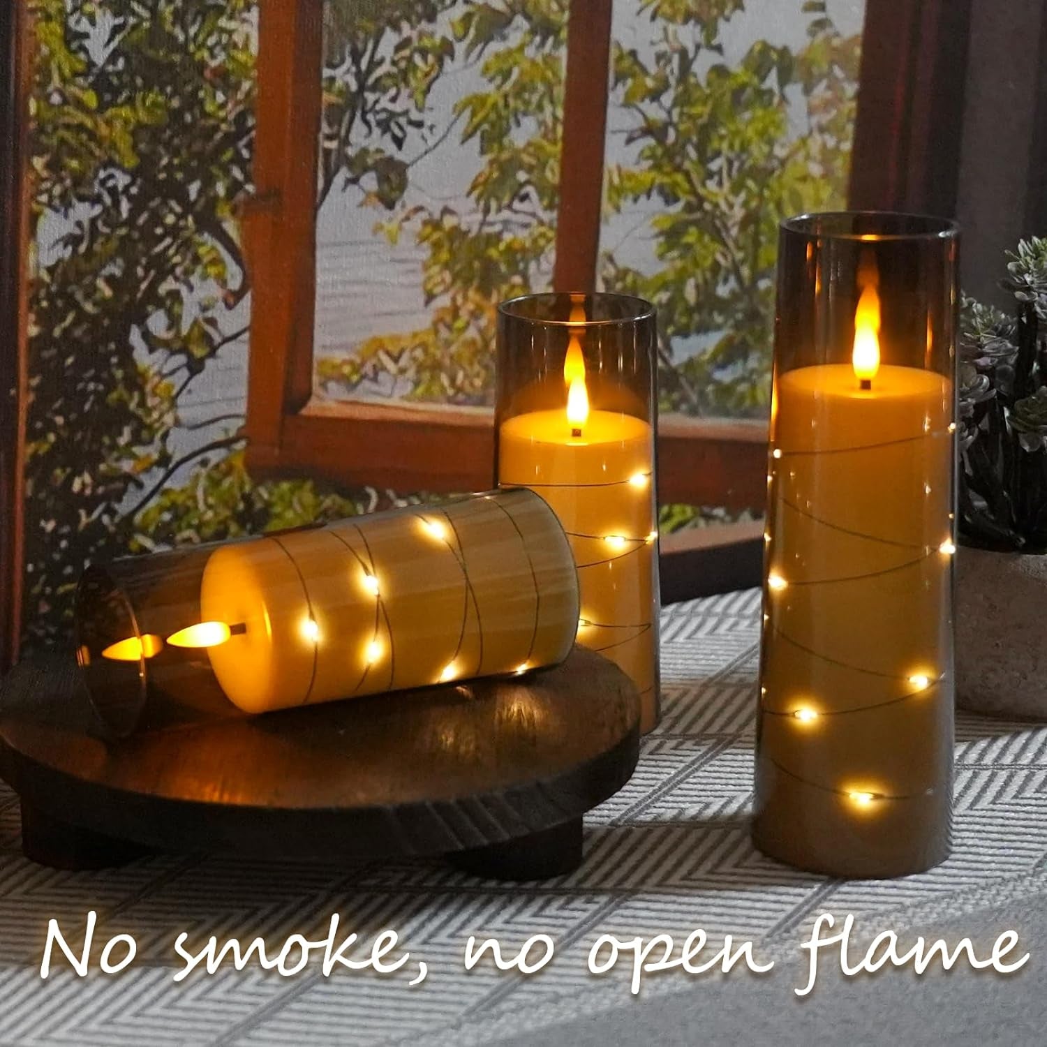 Flameless LED Candles with Timer 9 Pc Flickering Flameless Candles for Romantic