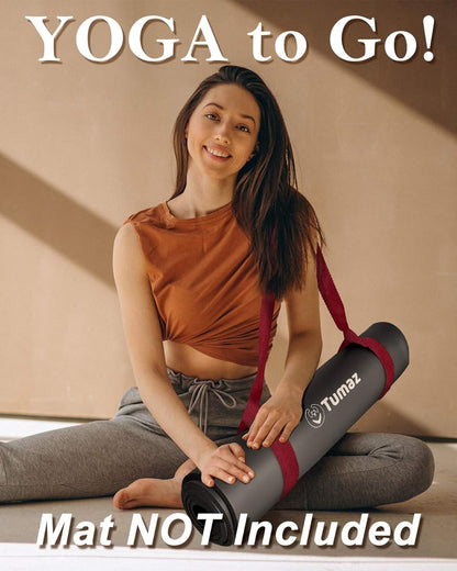 Yoga Mat Holder (Mat Not Incl.), Adjustable Yoga Mat Carrier, Turquoise