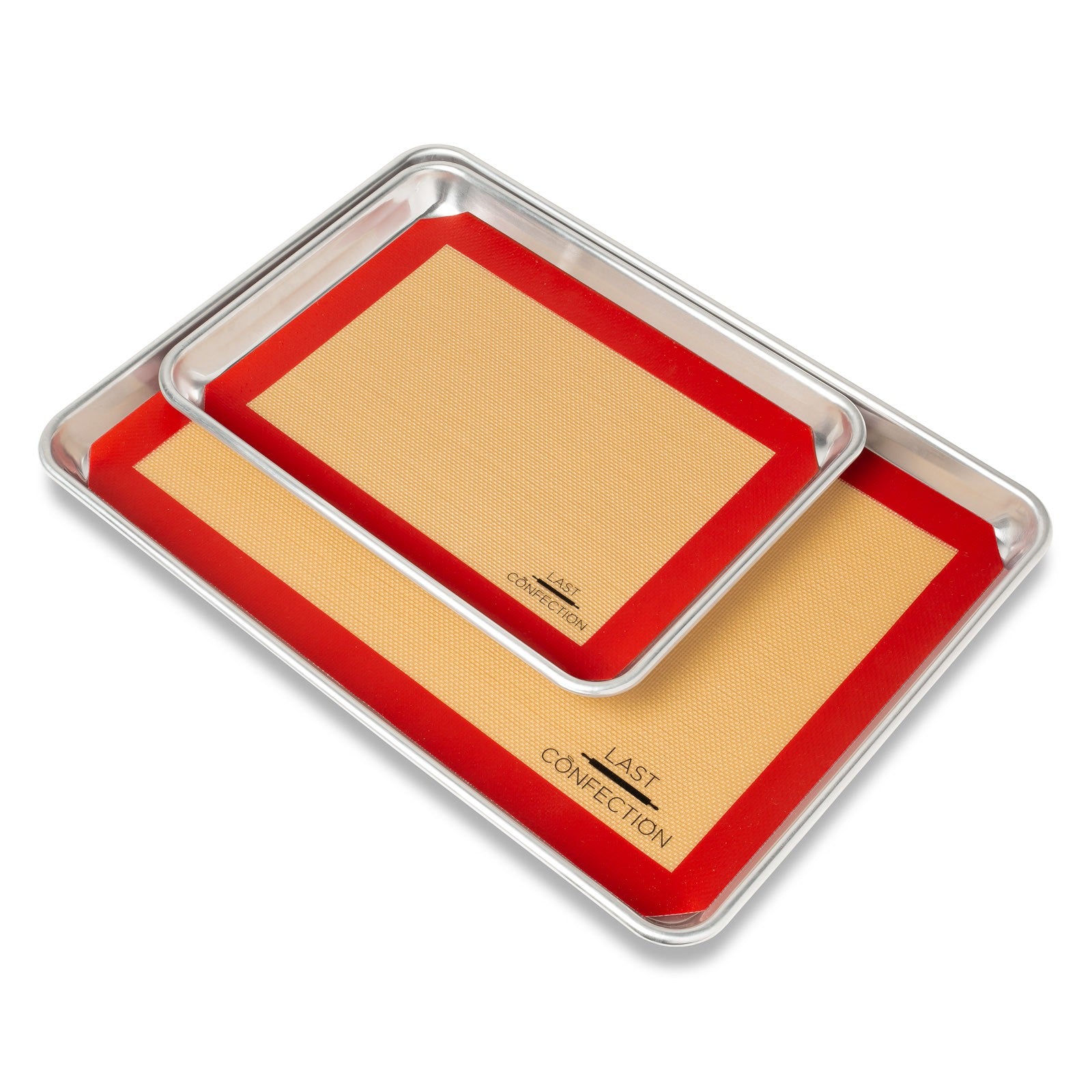 3 Non-Stick Silicone Baking Mats - 1X 1/4 Sheet, 2X 1/2 Sheet Tray Pan Liners