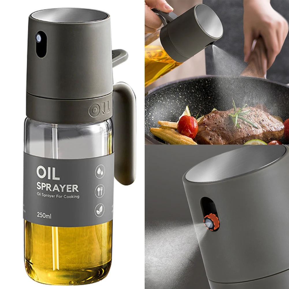250ML Olive Oil Dispenser Versatile Olive Oil Sprayer Rust-Proof Refillable Spray Bottles for Air Fryer Grilling Baking