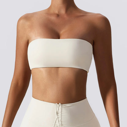 Strapless Bra Woman Yoga Bra Gym Sports Underwear Female Tube Top Sports Bra Gym Bra Women Fitness Crop Top