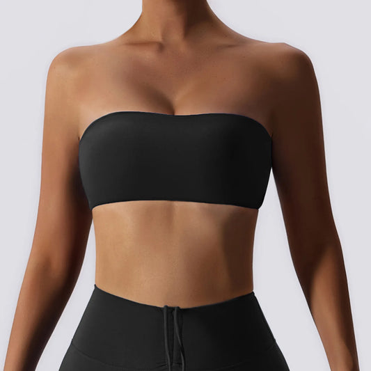 Strapless Bra Woman Yoga Bra Gym Sports Underwear Female Tube Top Sports Bra Gym Bra Women Fitness Crop Top