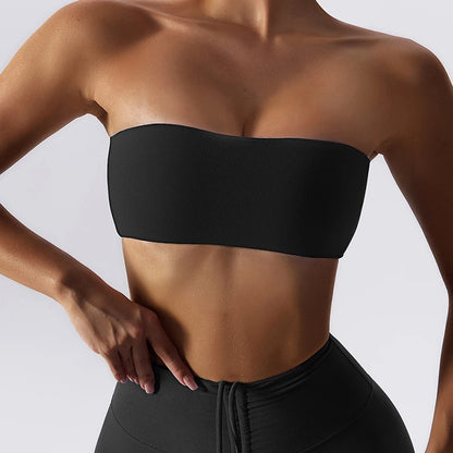 Strapless Bra Woman Yoga Bra Gym Sports Underwear Female Tube Top Sports Bra Gym Bra Women Fitness Crop Top