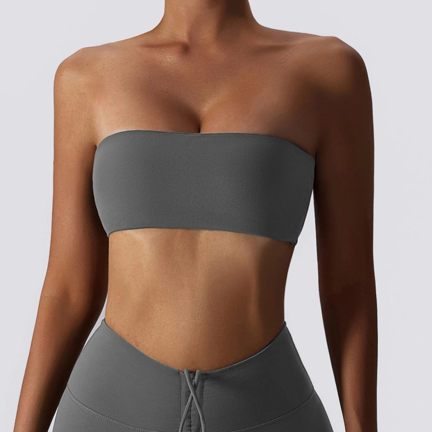 Strapless Bra Woman Yoga Bra Gym Sports Underwear Female Tube Top Sports Bra Gym Bra Women Fitness Crop Top