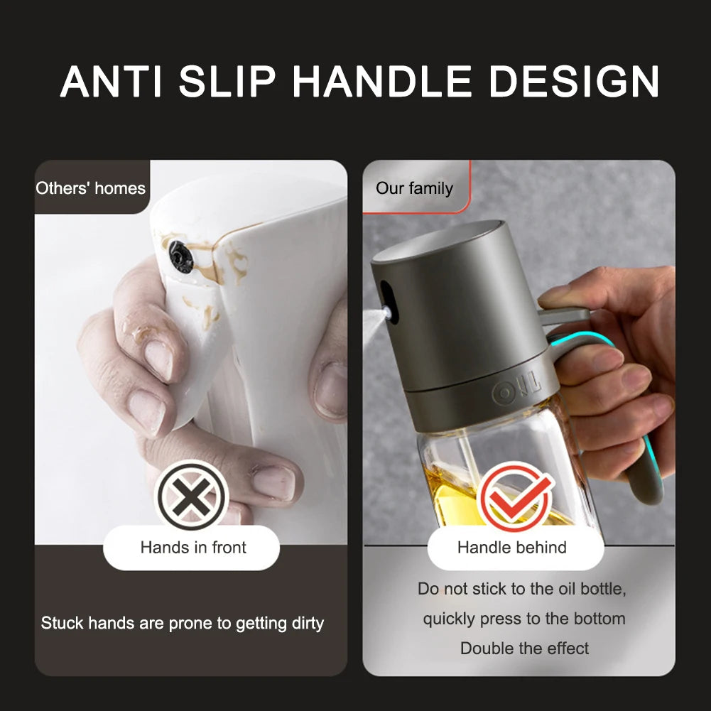 250ML Olive Oil Dispenser Versatile Olive Oil Sprayer Rust-Proof Refillable Spray Bottles for Air Fryer Grilling Baking