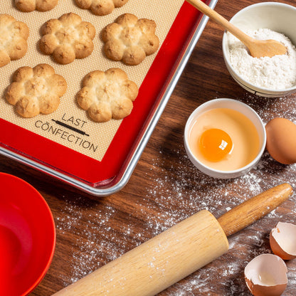 3 Non-Stick Silicone Baking Mats - 1X 1/4 Sheet, 2X 1/2 Sheet Tray Pan Liners