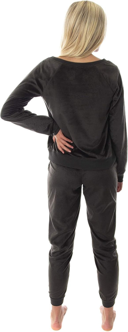 Harry Potter Juniors' Hogwart Castle House Crest Fleece Jogger Pajama Set - All 4 Houses Available