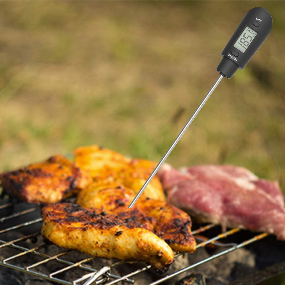 Candy Thermometer Spatula with Pot Clip – Silicon Grey Chocolate Spatula with Thermometer Built In,Candy Thermometer,Thermometer Spoon for Chocolate, Candy,Creams,Sauces,Jams Meat Cooking