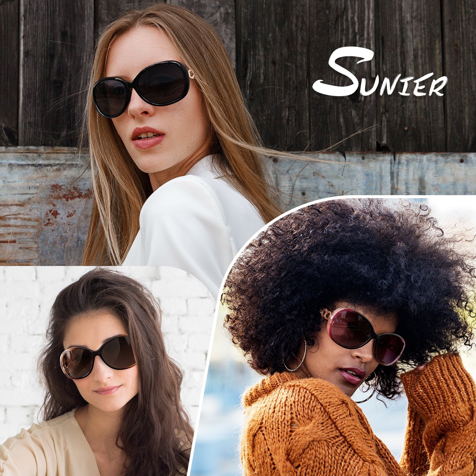 Women'S Oversized Polarized Sunglasses Butterfly Shades for Driving