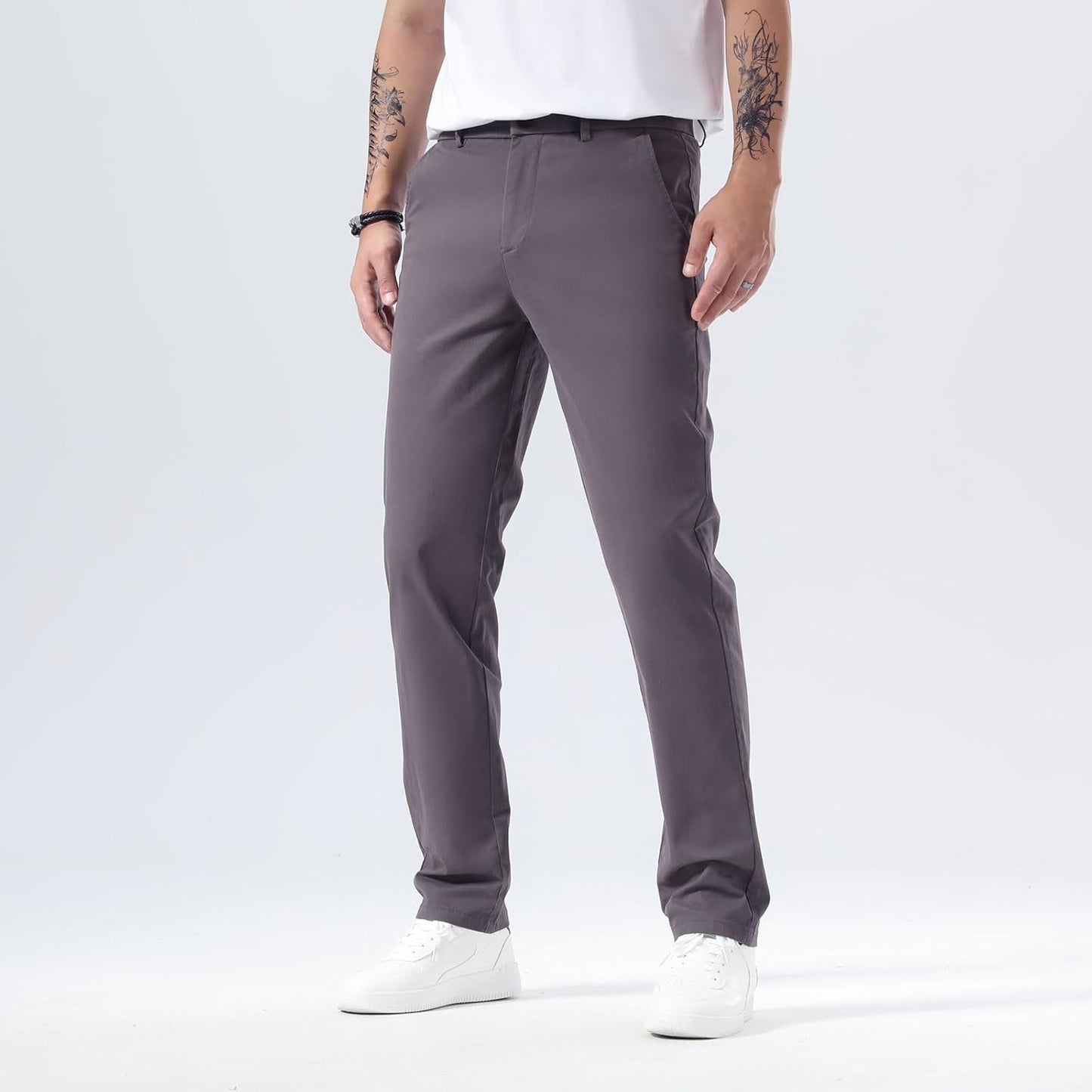 Men’S Slim Fit Khaki Pants Men’S Tapered Chino Pants