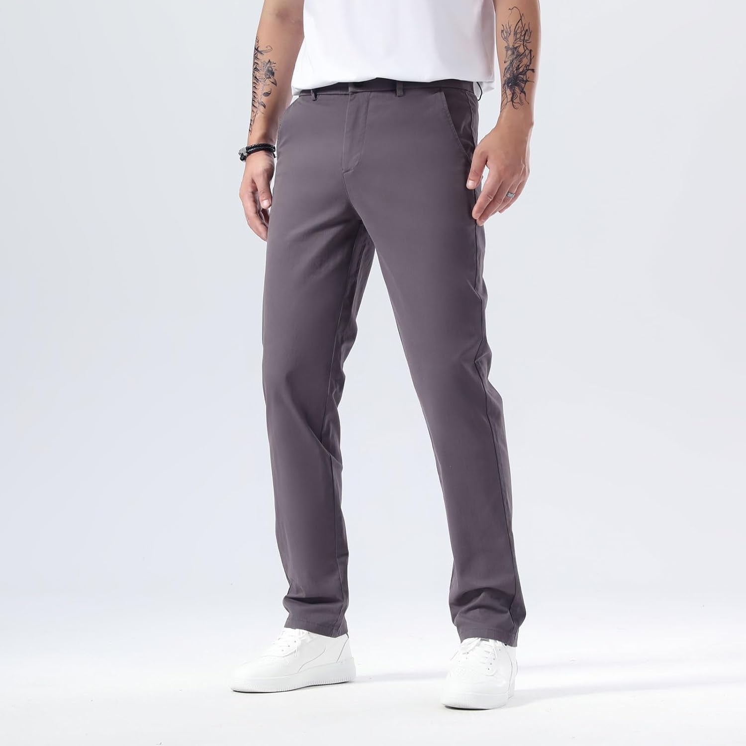Men’S Slim Fit Khaki Pants Men’S Tapered Chino Pants