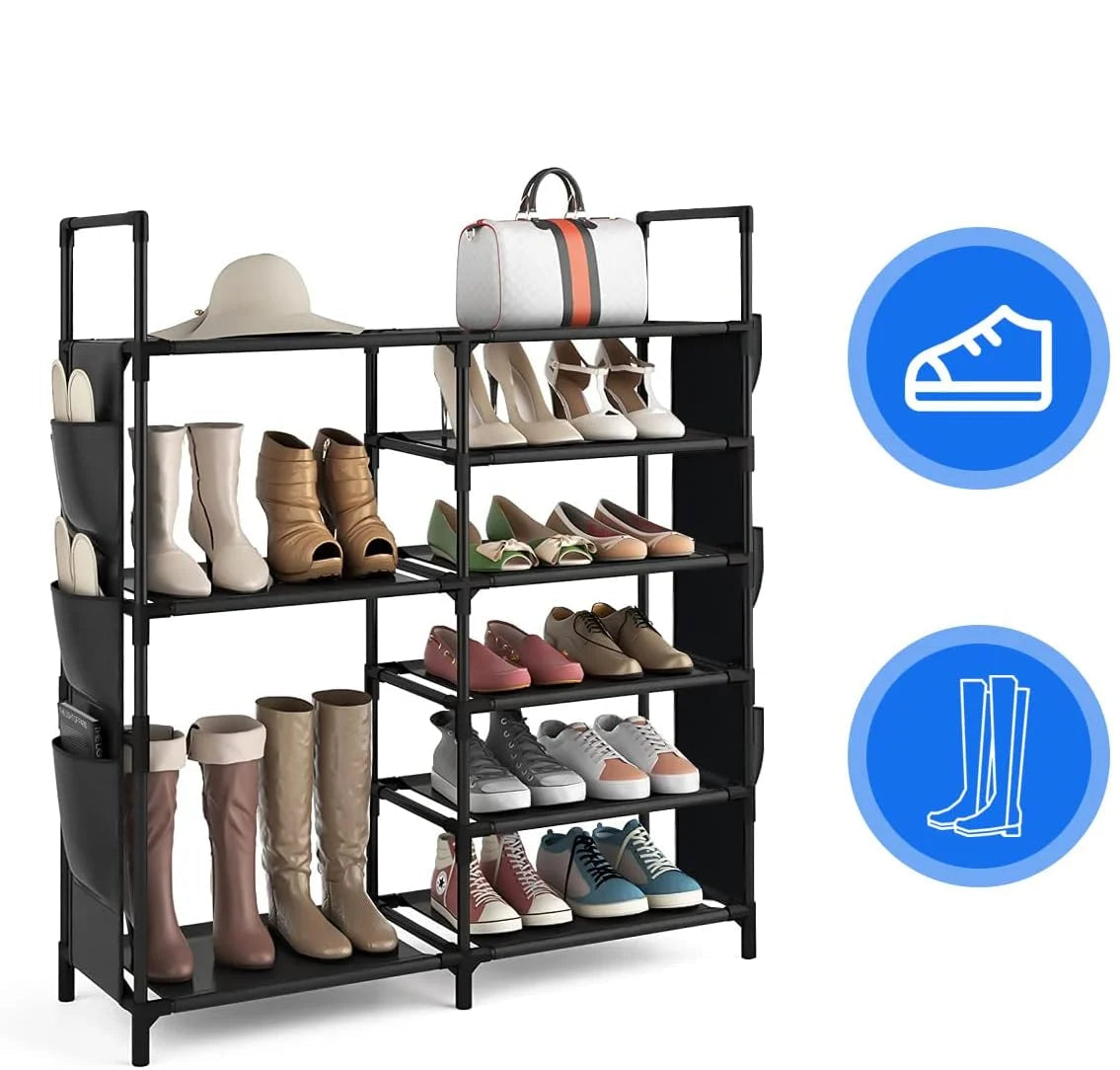 Shoe Rack 6 Tier Shoe Shelf Shoe Storage, 35 Pairs Shoe Organizer for Entryway,Stackable Shoe Holder Shoe Stand